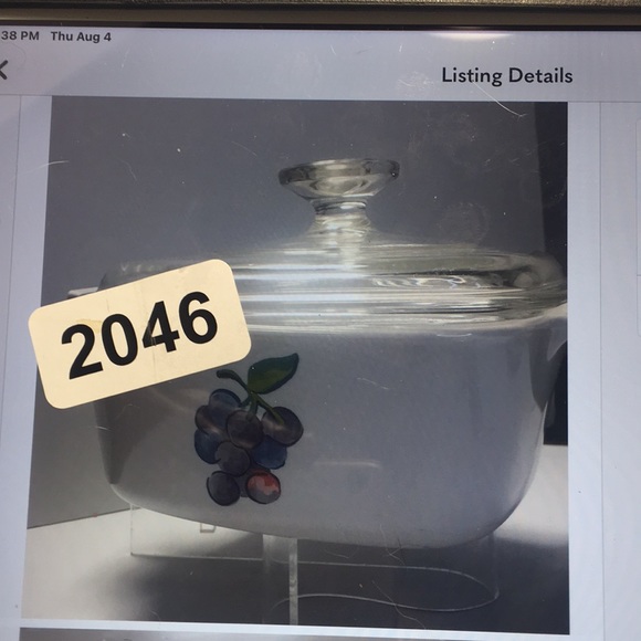 Vintage Corning Ware 1.5 liter casserole with lid “Fruit Basket”-grapes - Picture 9 of 10